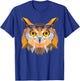 OWL HEAD Beautiful Snowy Owl Great Horned Owl Bird T-Shirt - T-Shirt | Royal
