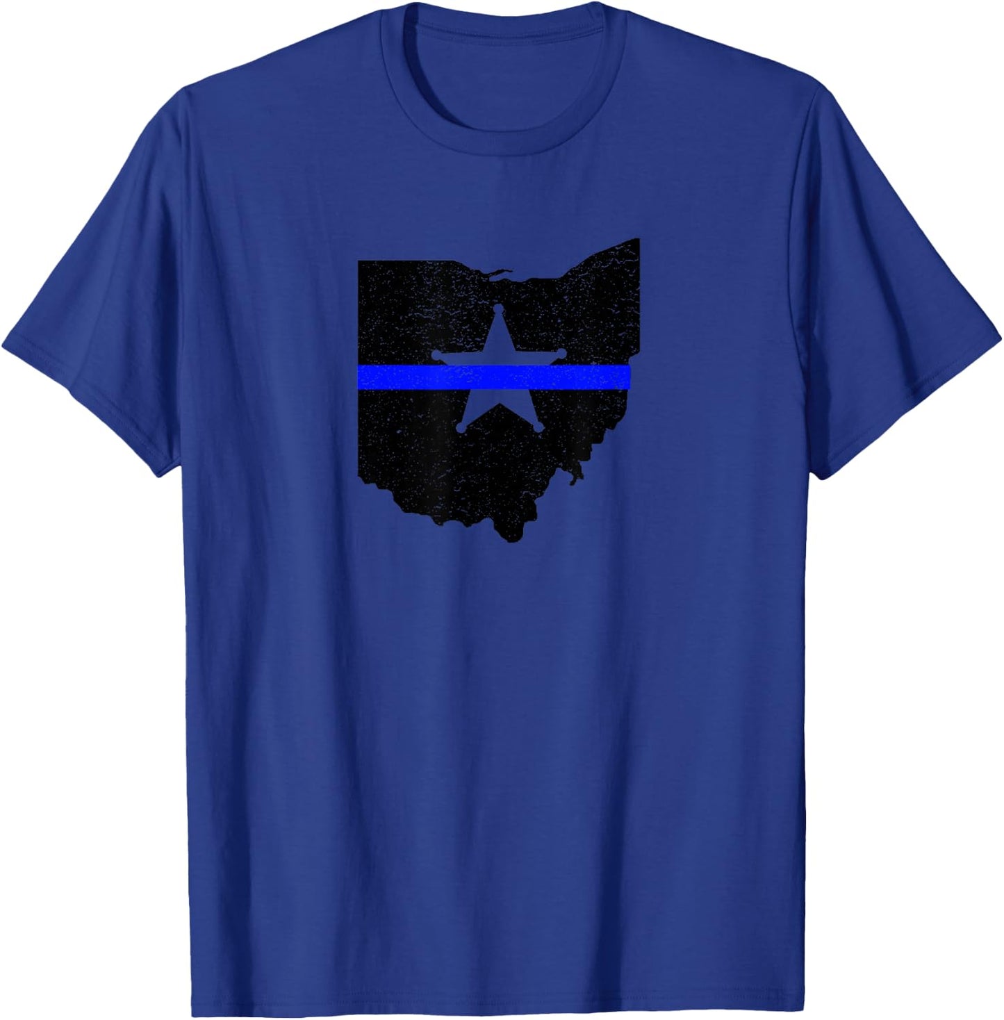 Ohio Thin Blue Line Law Enforcement Deputy Sheriff Gift T-Shirt - T-Shirt | Royal