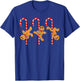 Gingerbread Man Pole Dance Christmas Candy Cane Pole Dancing T-Shirt - T-Shirt | Royal