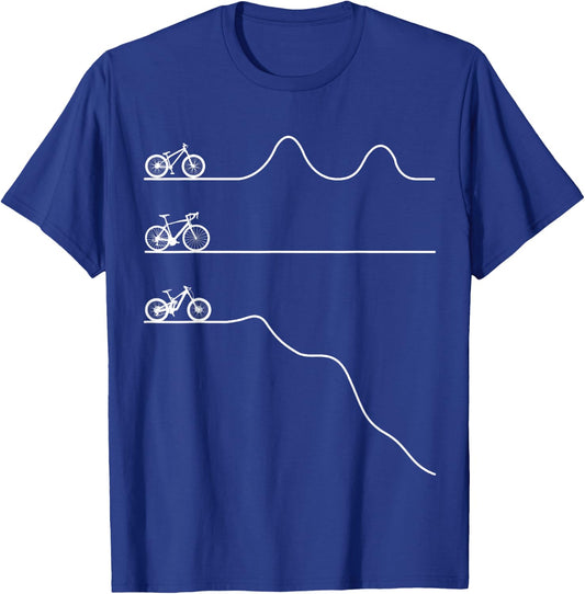Mountain Bike Road Bike MTB Downhill Dirt Bike Bicycle Gift T-Shirt - T-Shirt | Royal