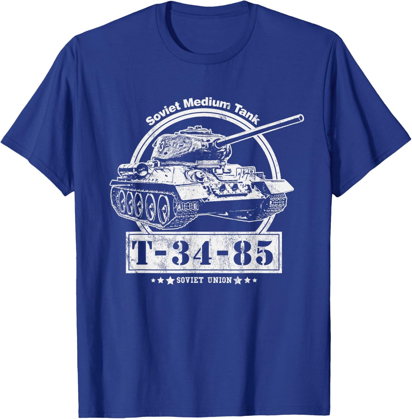 T-34-85 Soviet WW2 Tank T-Shirt - T-Shirt | Royal
