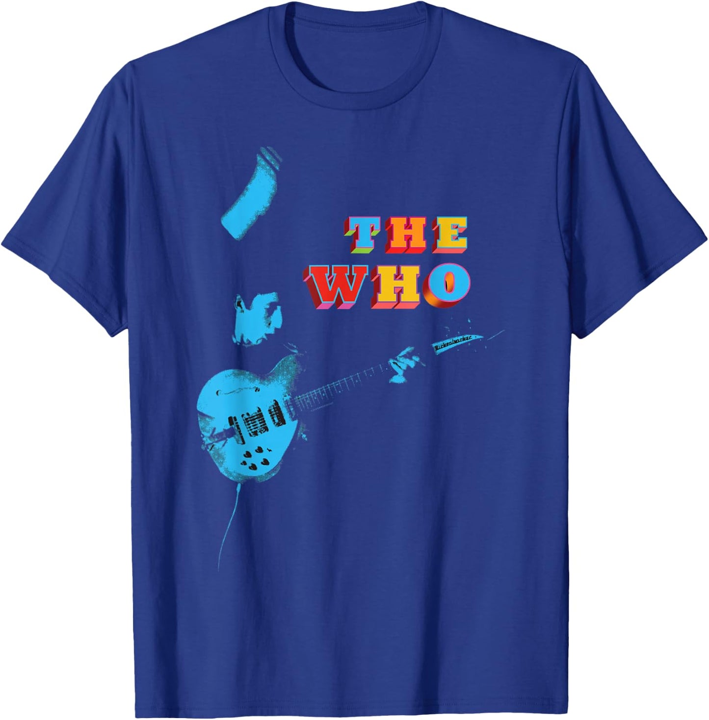 The Who Official Blue Guitar T-Shirt - T-Shirt | Royal