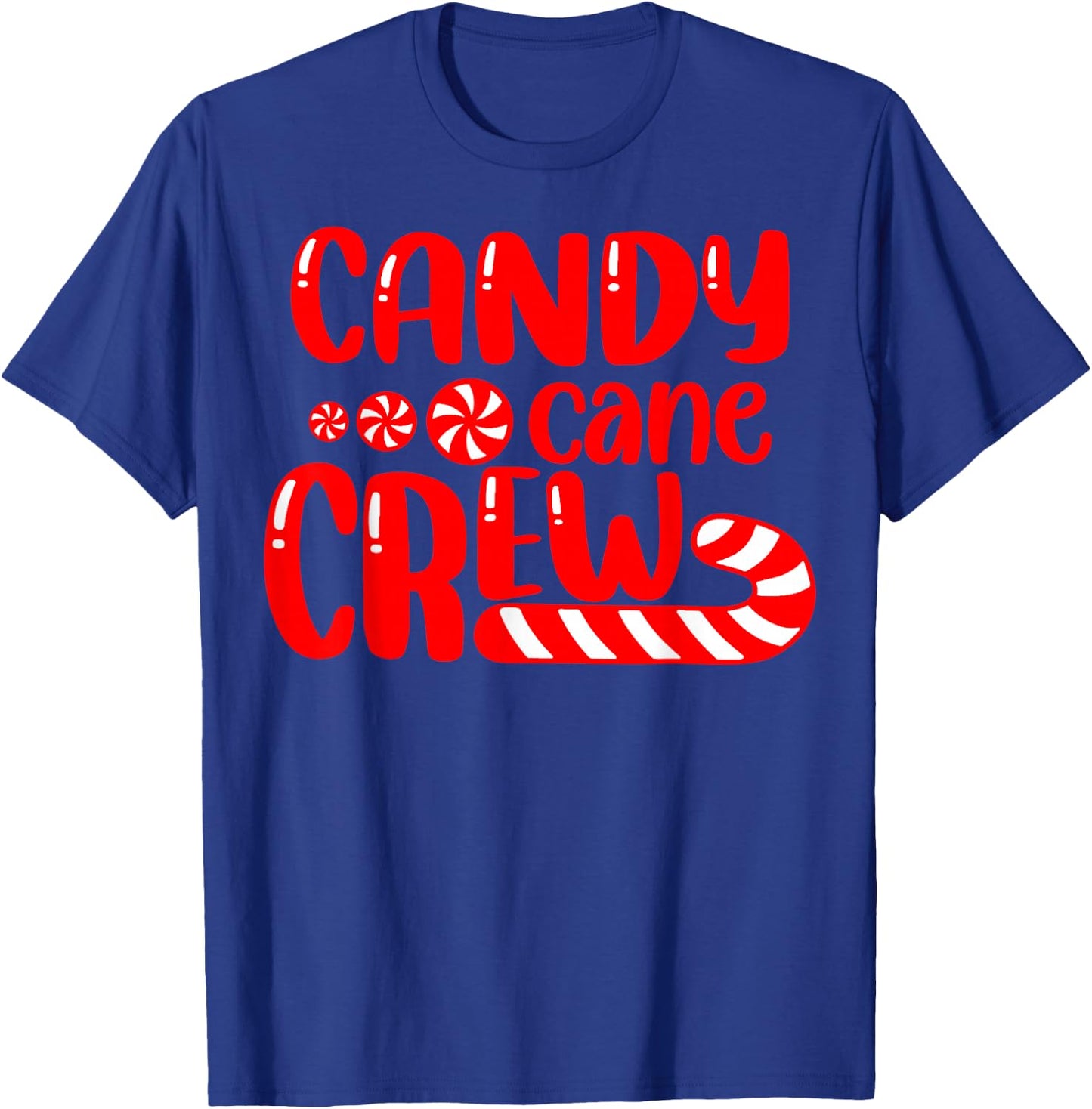 Funny Matching Family Christmas Candy Cane Crew Black , Small, Short Sleeve, -Adult, Holiday, Casual Wear, Family, Candy Lovers T-Shirt - T-Shirt | Royal