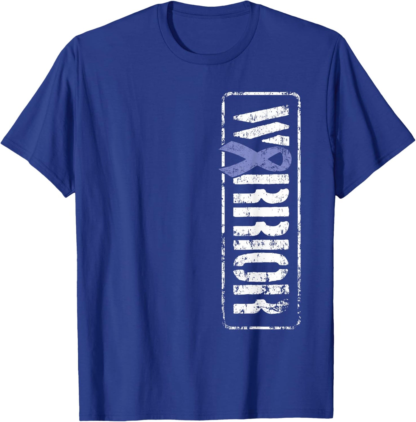Esophageal Cancer Warrior - Military-Style Awareness Ribbon T-Shirt - T-Shirt | Royal
