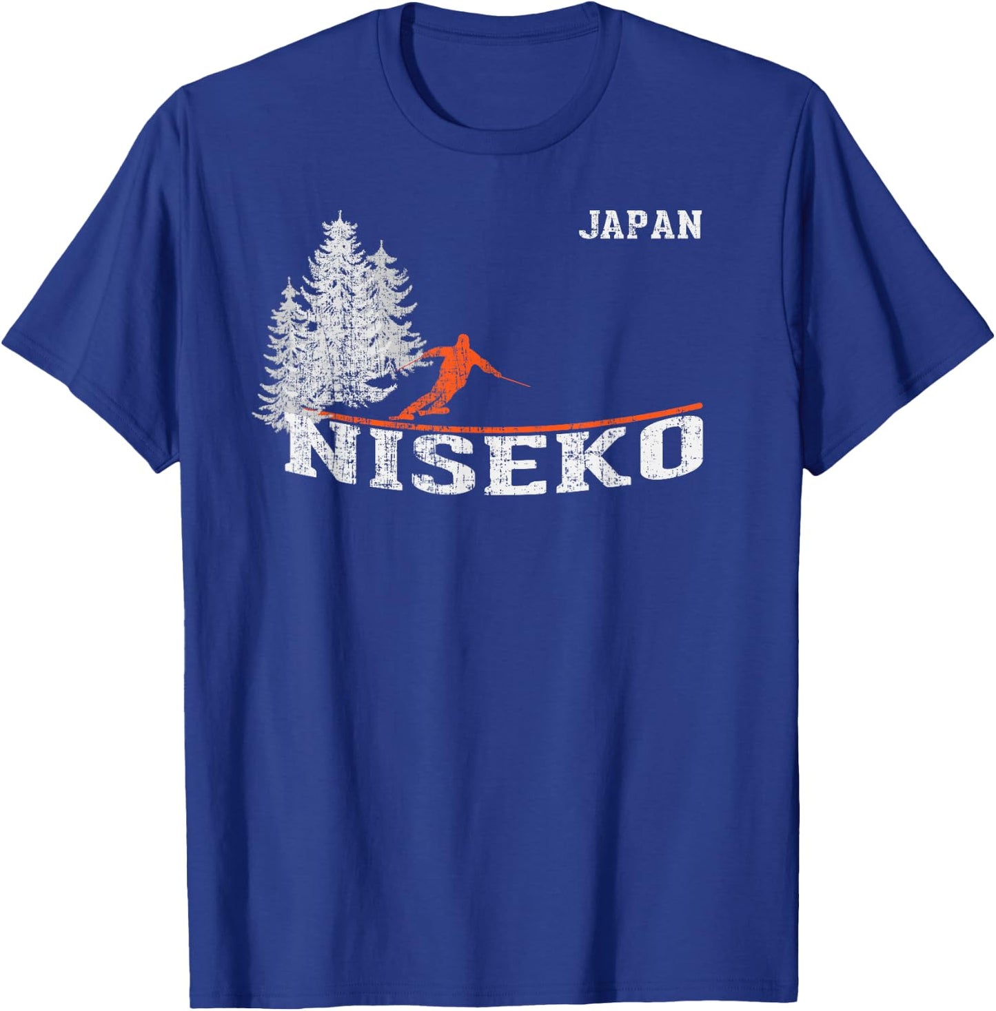 1980s Style Niseko Japan Vintage Skiing T-Shirt - T-Shirt | Royal