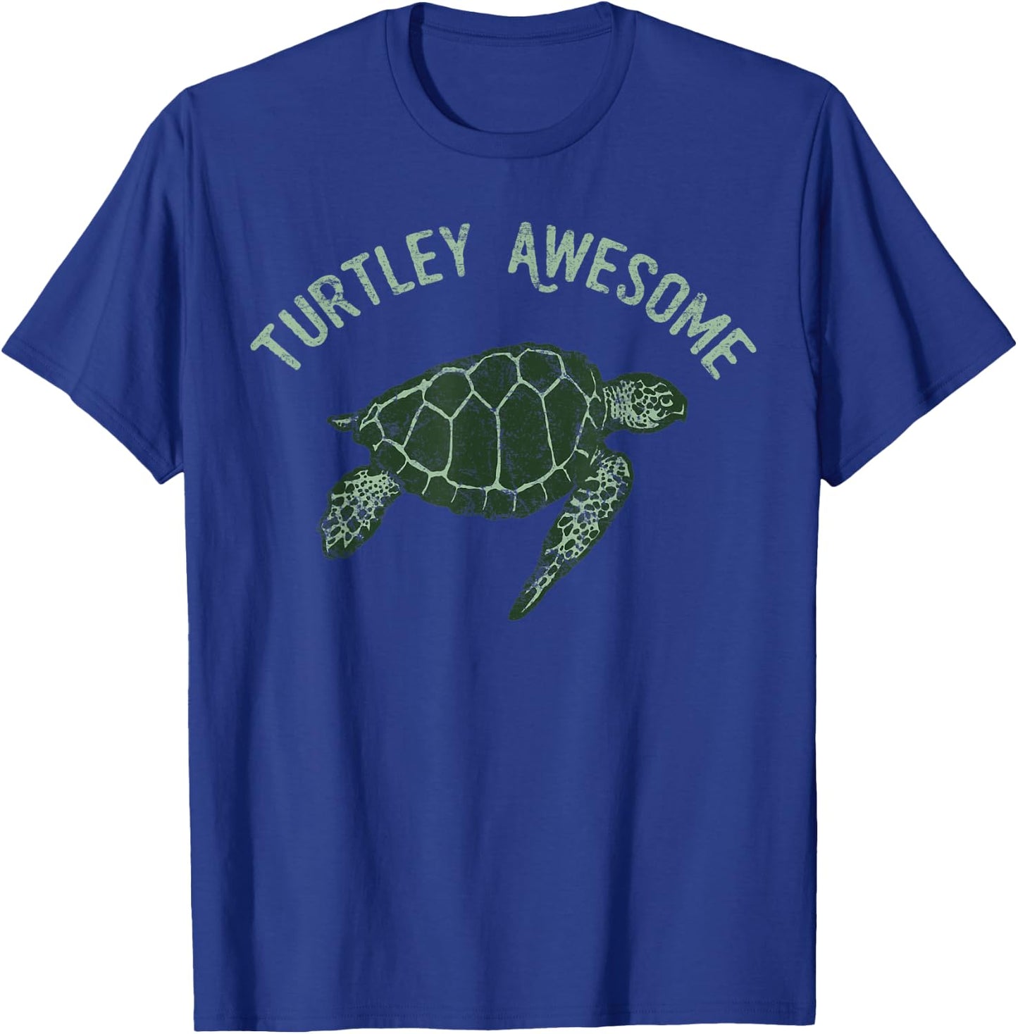 Cool Turtle Shirt Shop Turtley Awesome - Funny Turtle Pun - Blue, Small T-Shirt - T-Shirt | Royal