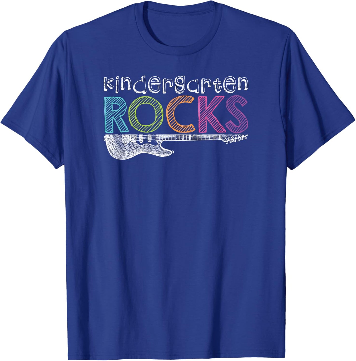Kindergarten Rocks With Guitar Kids T-Shirt - T-Shirt | Royal