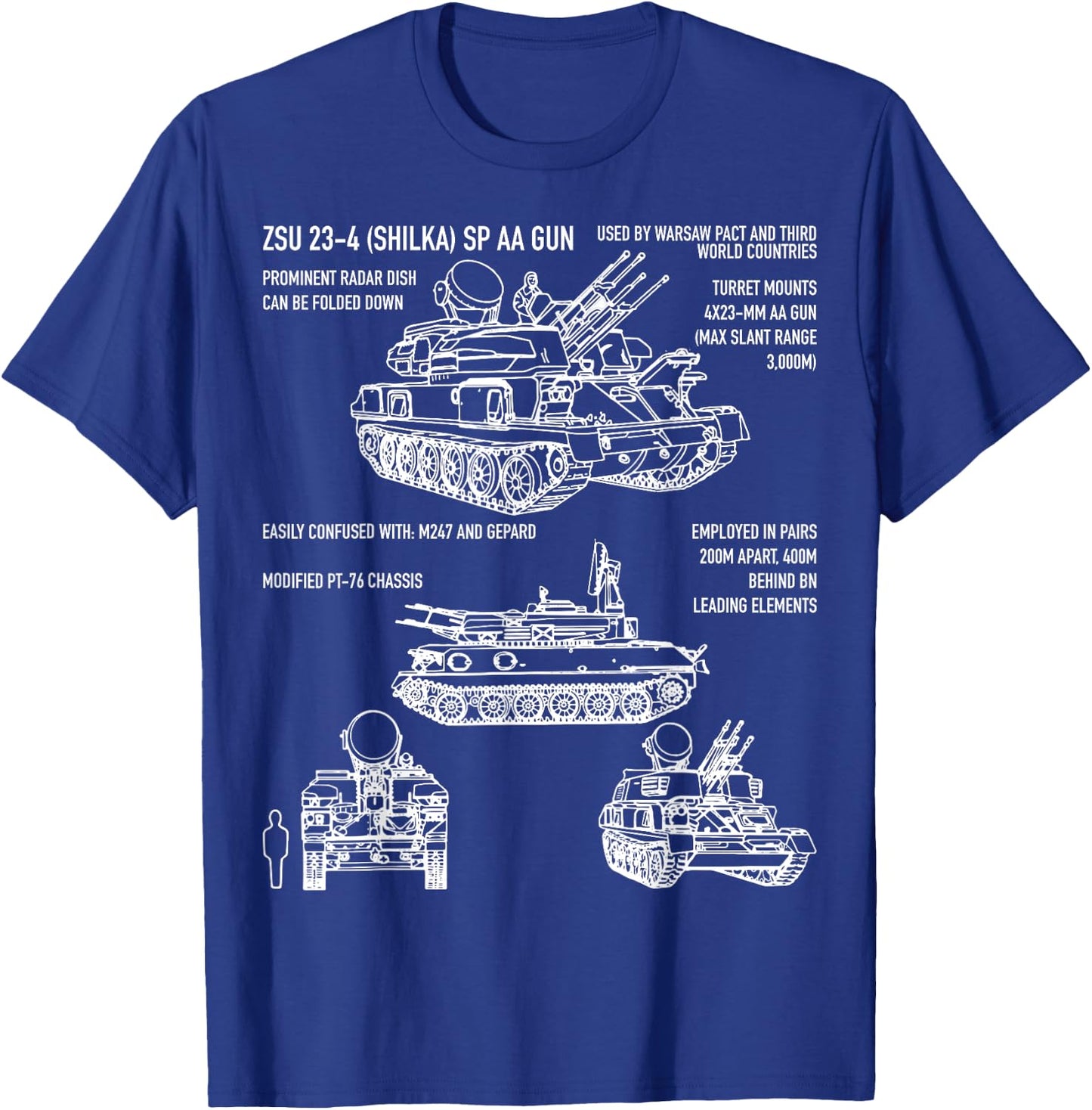 ZSU 23 Shilka Russian Anti-Flight Gift T-Shirt - T-Shirt | Royal