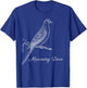 Mourning Dove Bird Shirt Ornithology White Lines T-Shirt - T-Shirt | Royal