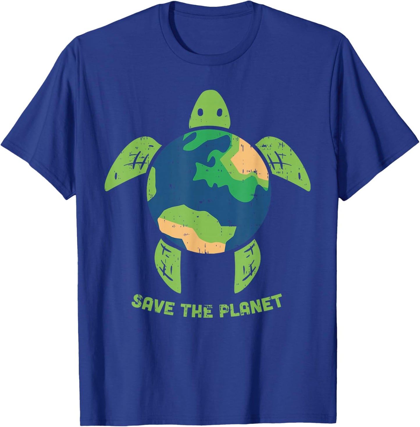 Save The Planet Earth Day Environment Turtle Recycle Ocean T-Shirt - T-Shirt | Royal