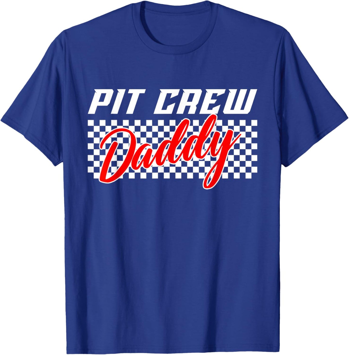 Daddy Pit Crew Race Car Birthday Family Matching T-Shirt - T-Shirt | Royal