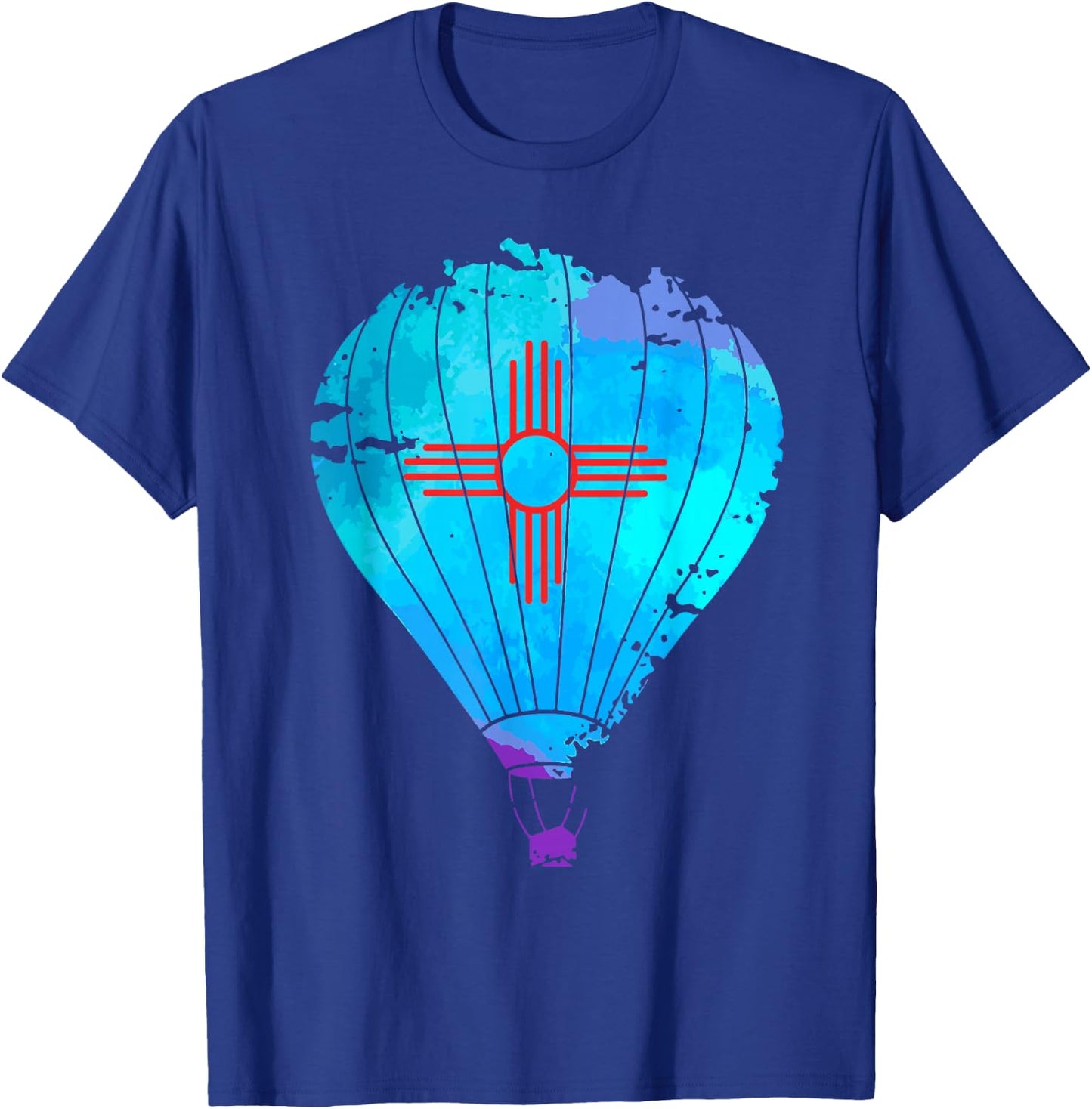 New Mexico Festival Hot Air Balloon Zia Gift T Shirt T-Shirt - T-Shirt | Royal