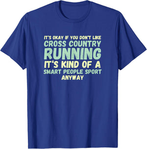 Funny Cross Country - Smart People Sport - XC Shirt T-Shirt - T-Shirt | Royal