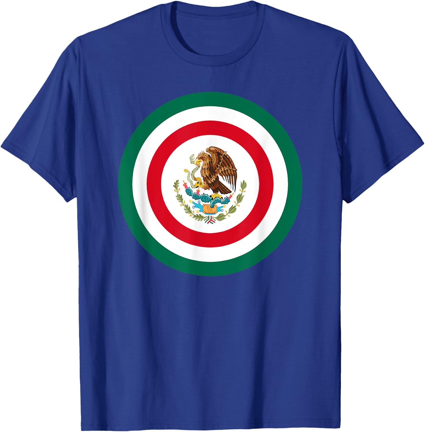 Captain Mexico Shirt Mexican Flag Superhero Shield T-Shirt - T-Shirt | Royal