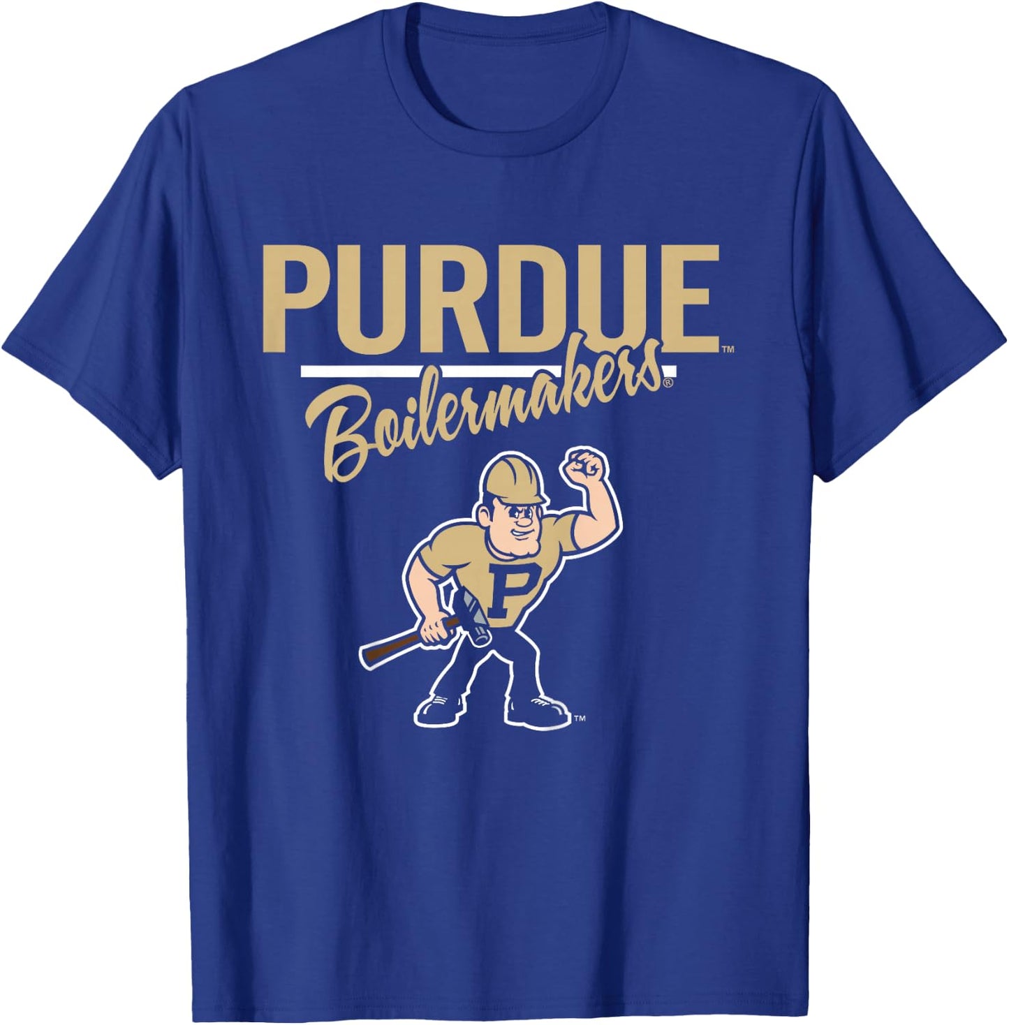 Kids Purdue Boilermakers Kid's Mascot Black Officially Licensed T-Shirt - T-Shirt | Royal