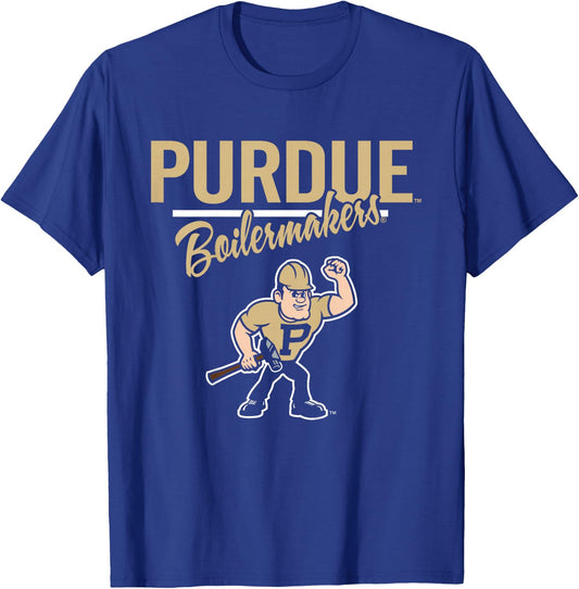Kids Purdue Boilermakers Kid's Mascot Black Officially Licensed T-Shirt - T-Shirt | Royal