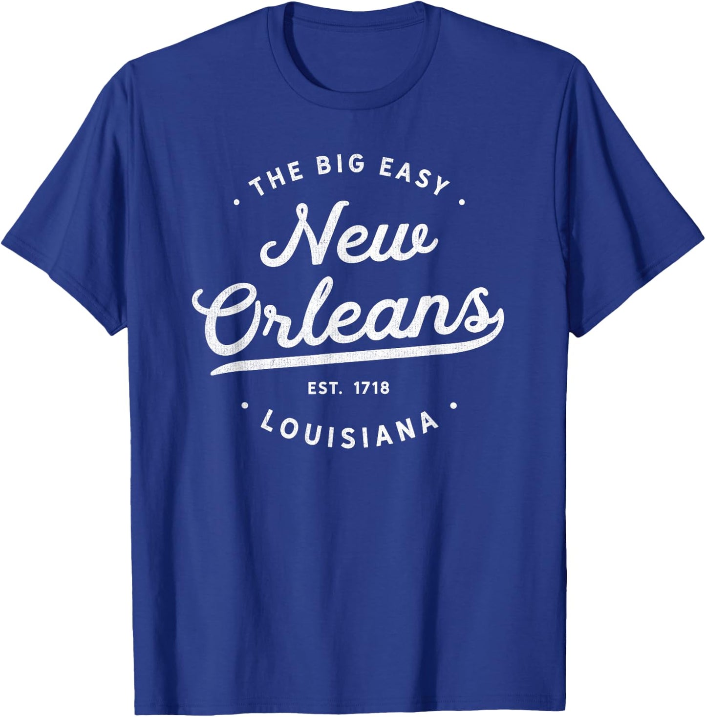 Classic Retro Vintage New Orleans Louisiana Big Easy NOLA T-Shirt - T-Shirt | Royal