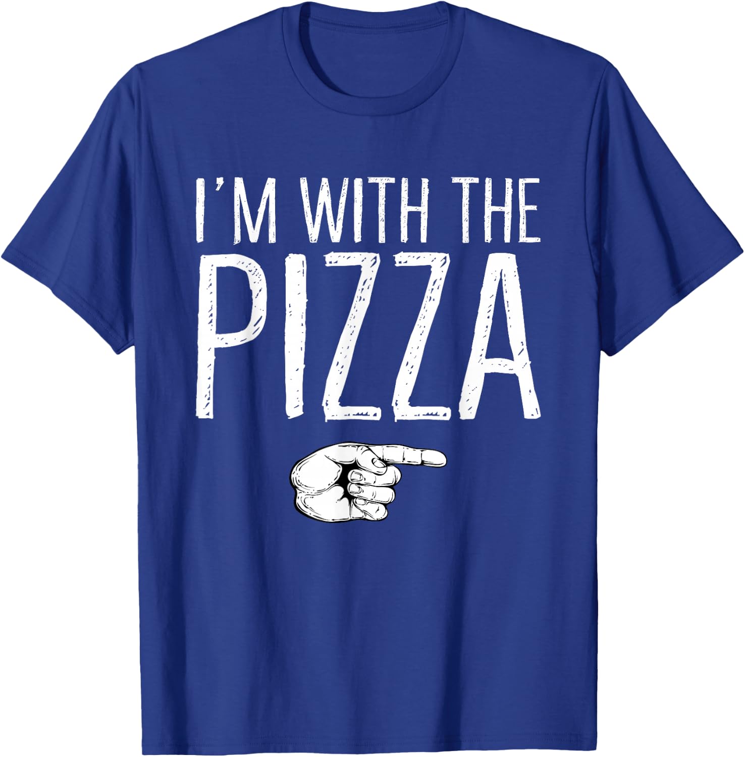 I'm With The Pizza Matching Costume Lazy Halloween Party T-Shirt - T-Shirt | Royal