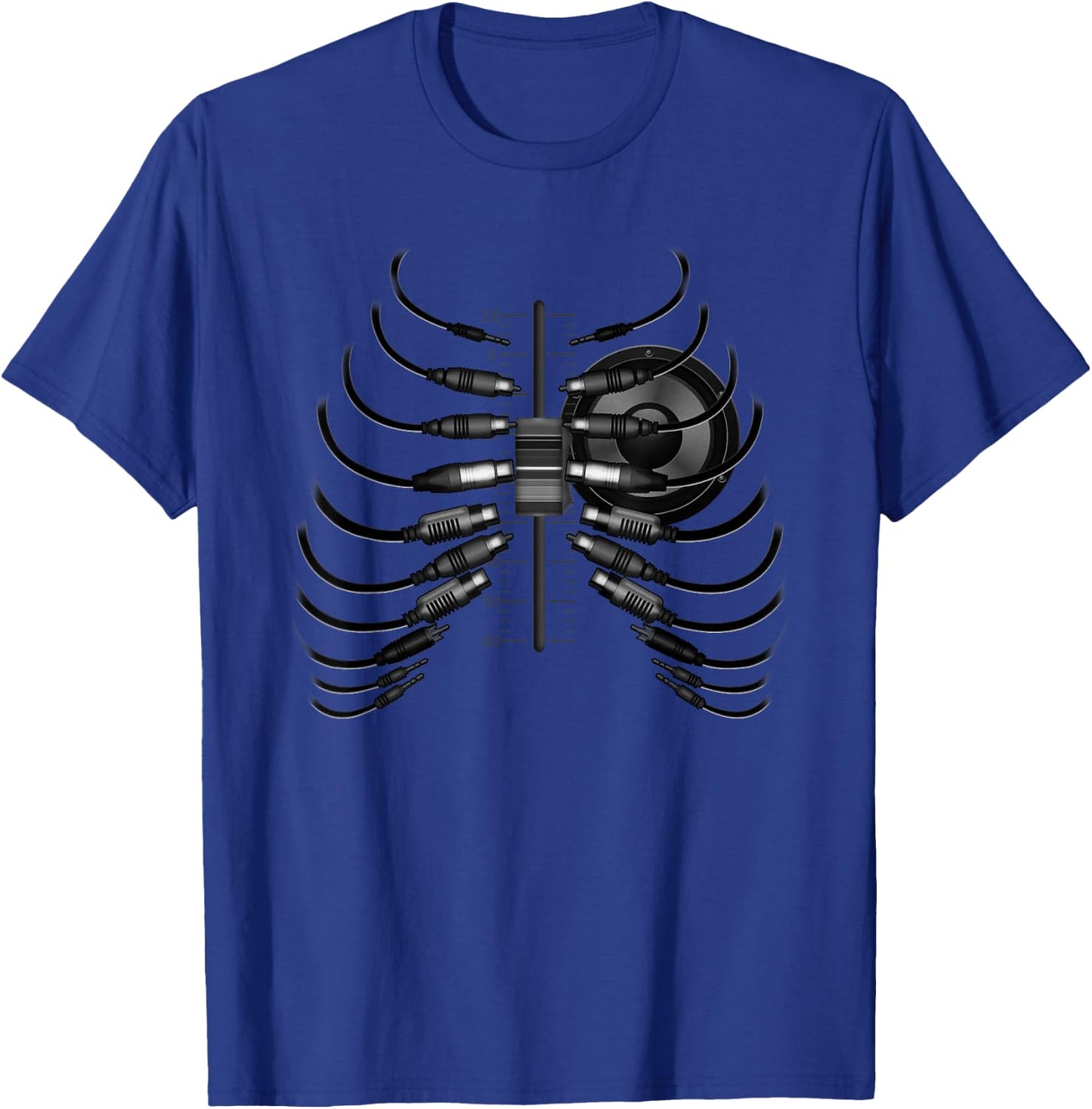 Sound Engineer Rib Cage Wired For Sound T-Shirt - T-Shirt | Royal