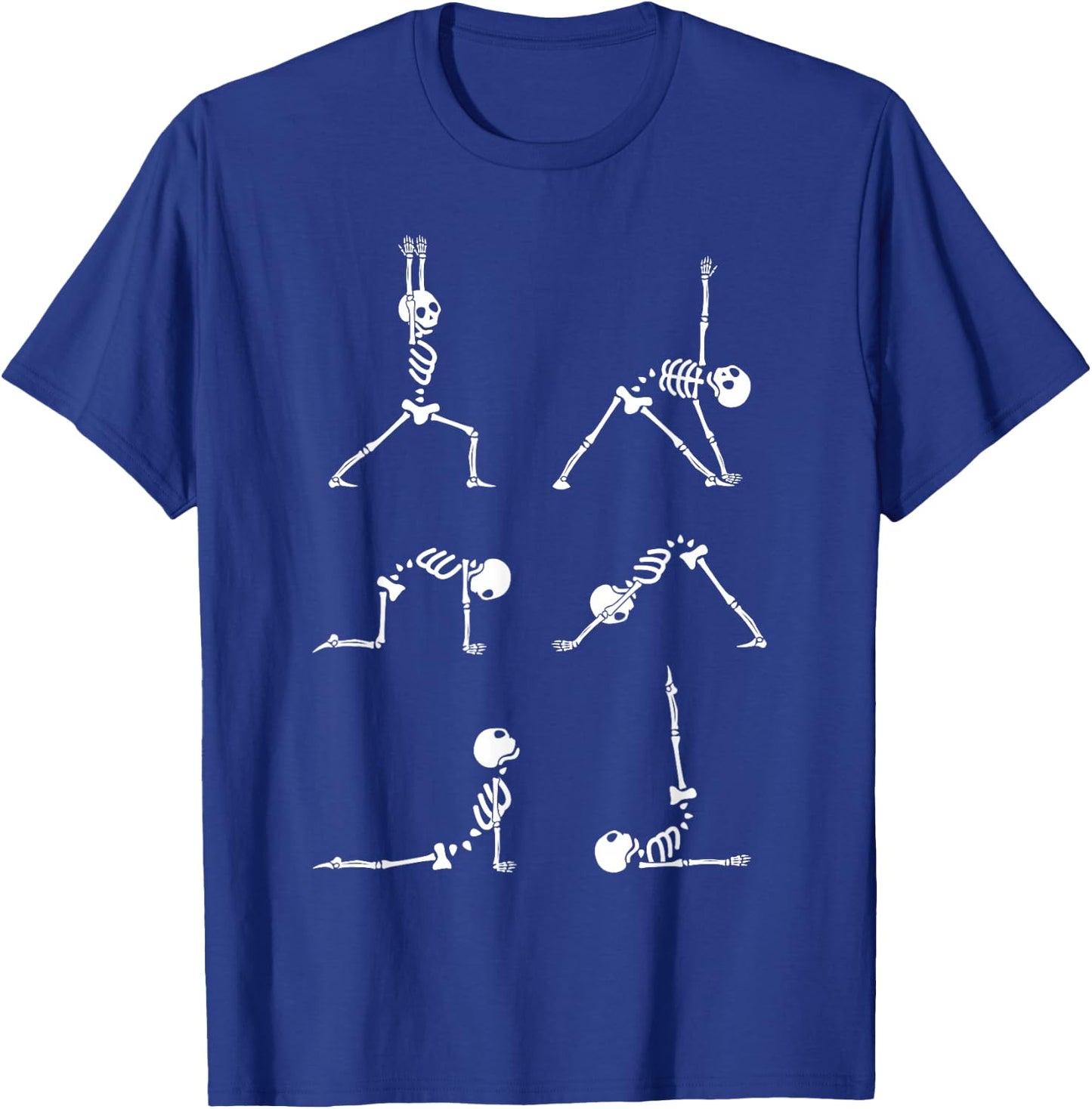 Yoga Skeleton Shirt Funny Halloween Exercise Costume T-Shirt - T-Shirt | Royal