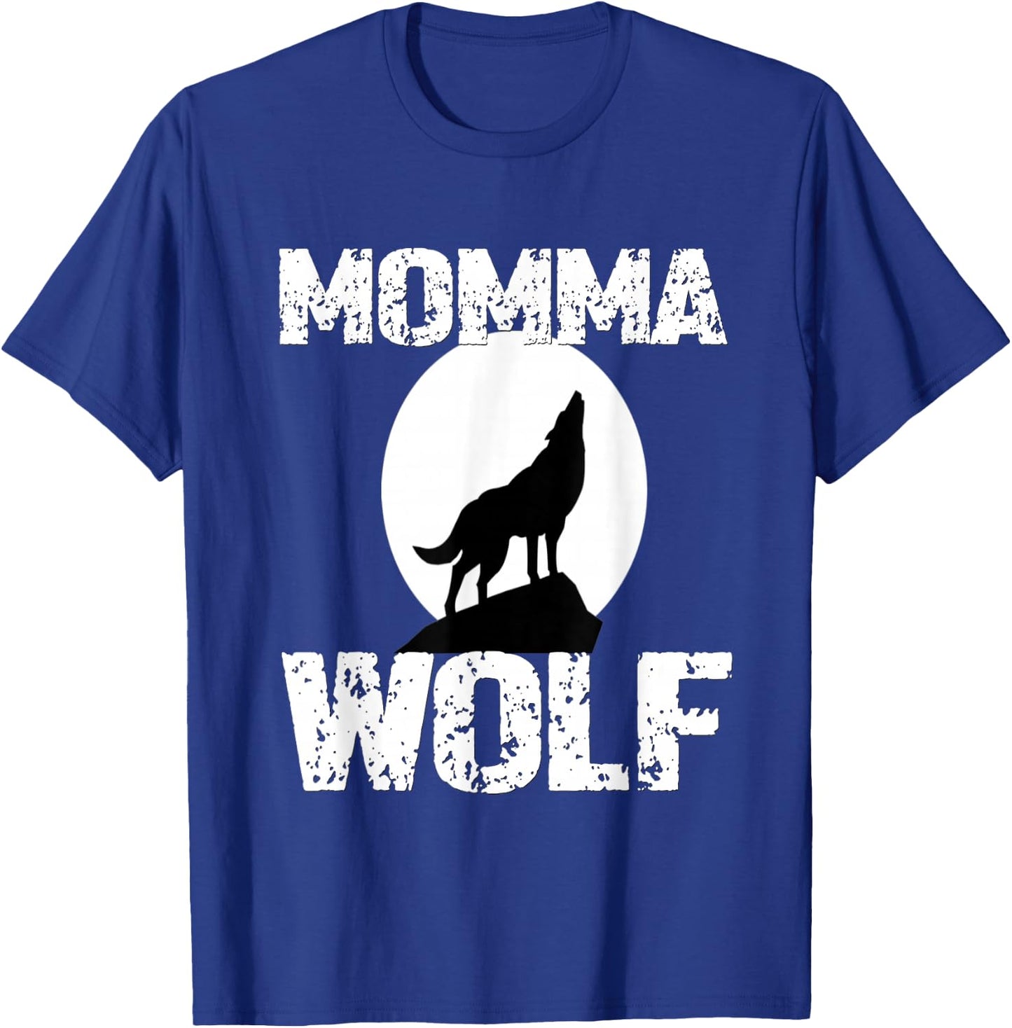 Momma Wolf Shirt Matching Family Tribe Wolves Moon Mom Mum T-Shirt - T-Shirt | Royal