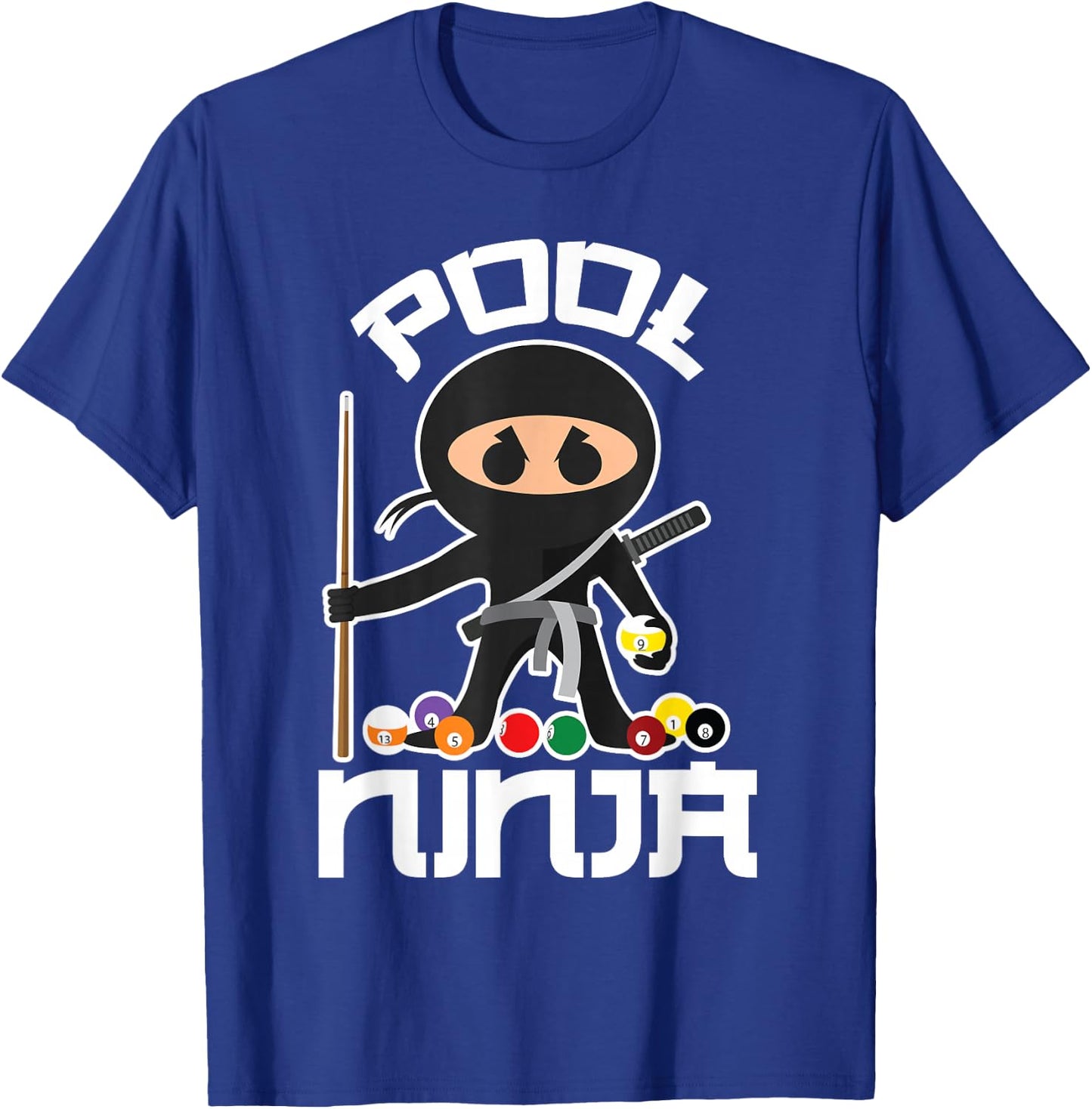 Pool Ninja Shirt | Cute Pocket Billiards Lover Gift T-Shirt - T-Shirt | Royal