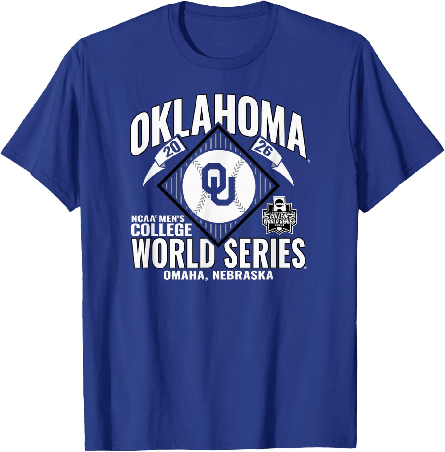 Oklahoma Sooners College World Series 2026 CWS Baseball T-Shirt - T-Shirt | Royal