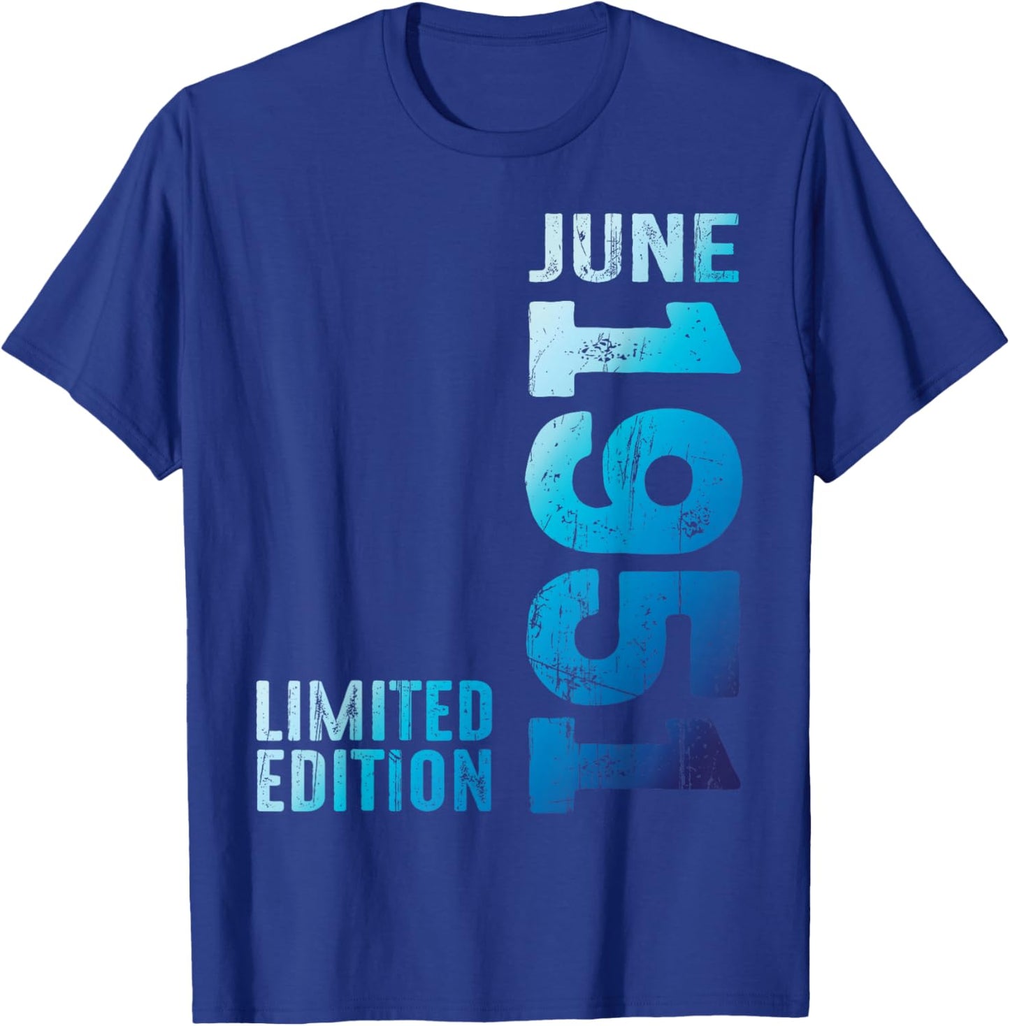 On June 1951 Year 1951 Retro 1951 Vintage 1951 Since 1951 T-Shirt - T-Shirt | Royal