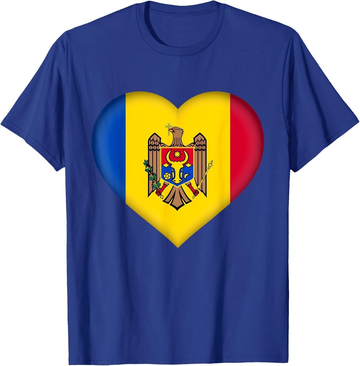 I Love Moldova | Moldovan Flag Heart Outfit T-Shirt - T-Shirt | Royal