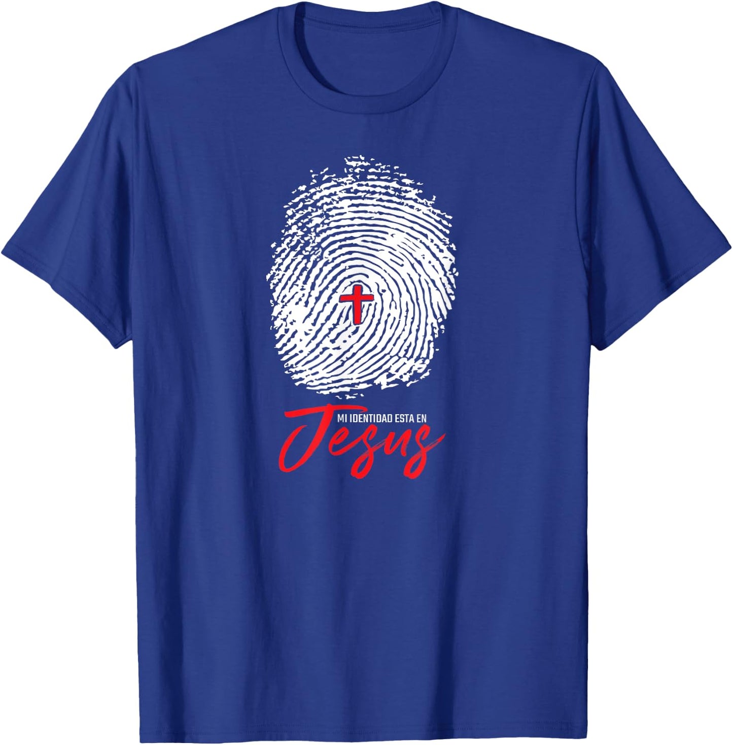Mi Identidad en Jesus Faith Inspirational T-Shirt - T-Shirt | Royal