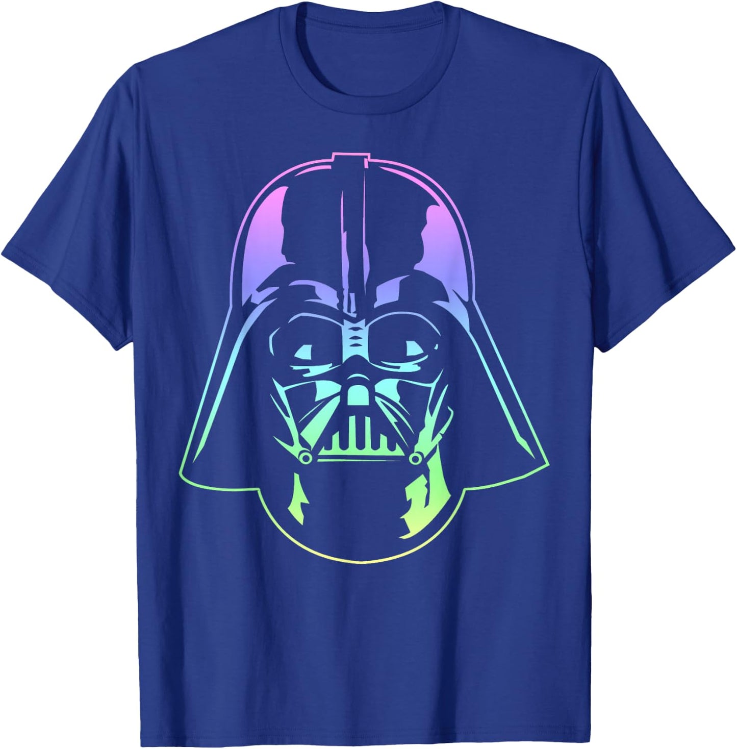 Star Wars Darth Vader Head Neon Gradient Graphic T-Shirt - T-Shirt | Royal