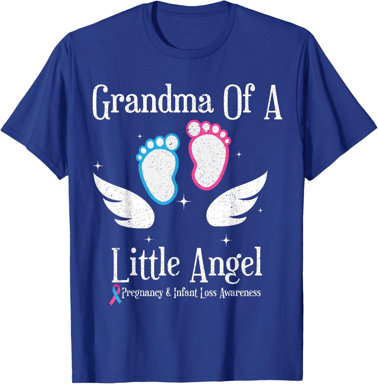 Grandma Of A Little Angel Pregnancy and Infant Loss T-Shirt - T-Shirt | Royal