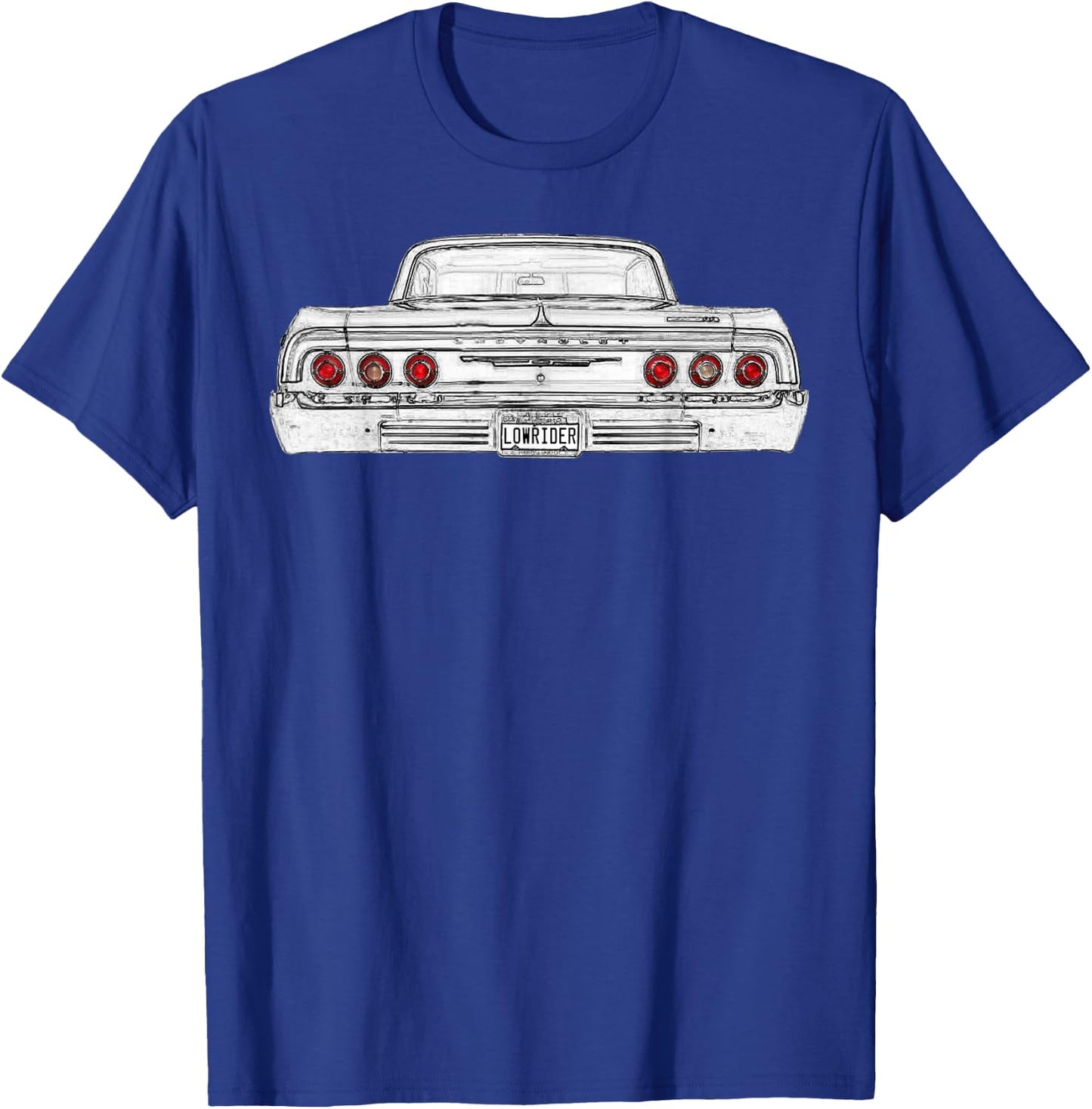 Lowrider 64 Impala Rear Dark Shirt T-Shirt - T-Shirt | Royal