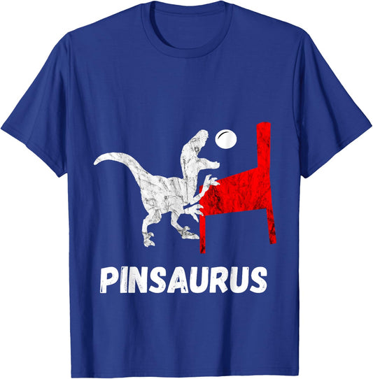Dinosaurs Pinball Gamer Trex Pinball Machine Flipping T-Shirt - T-Shirt | Royal