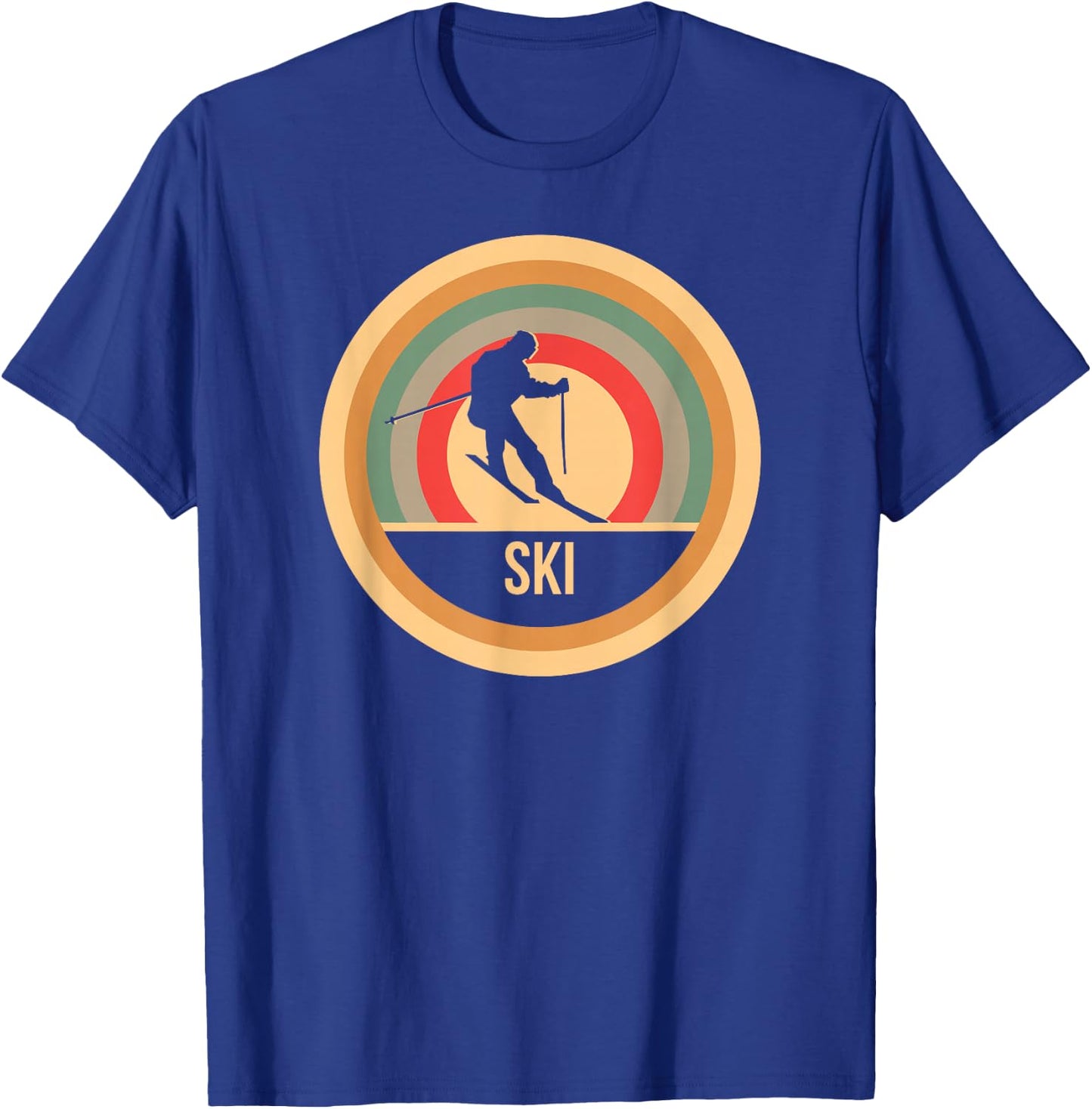 Retro Vintage Skiing - Skier T-Shirt - T-Shirt | Royal
