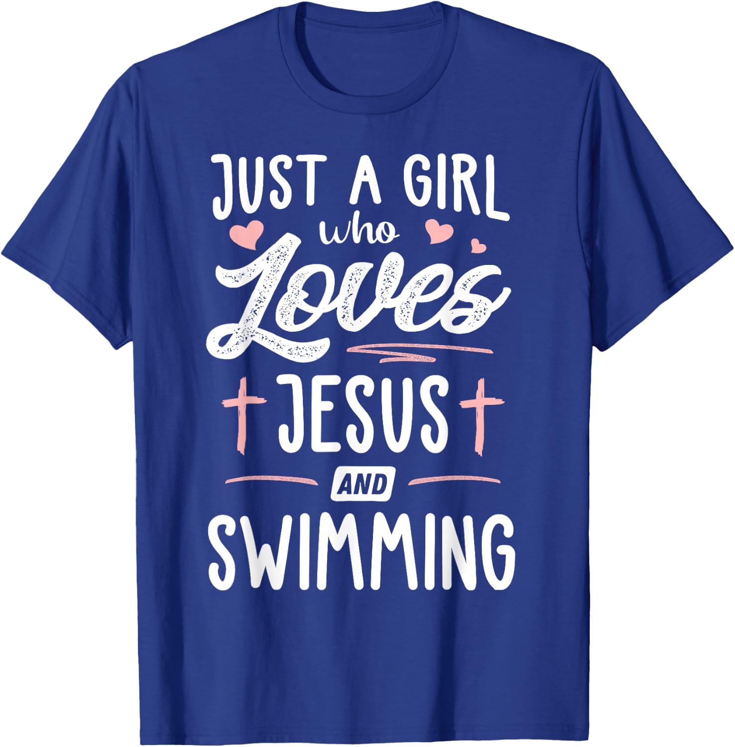Just A Girl Who Loves Jesus And Swimming Gift Women T-Shirt - T-Shirt | Royal