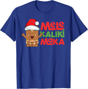 Mele Kalikimaka Hawaiian Christmas Tiki Hawaii Kids Boys T-Shirt - T-Shirt | Royal
