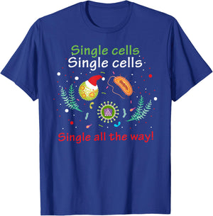 Single Cells Single Cells Science Biology Christmas T-Shirt - T-Shirt | Royal