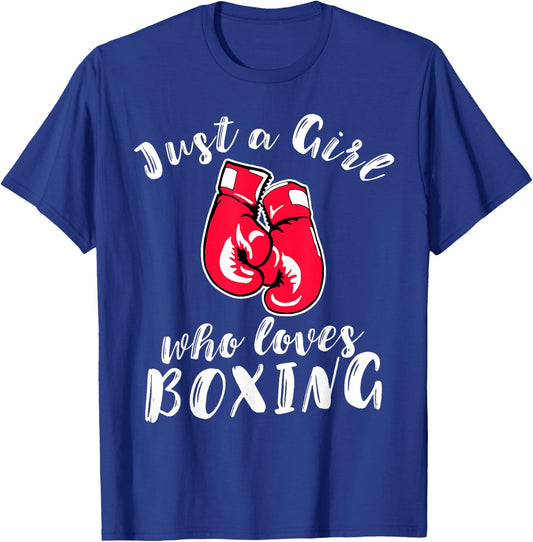 Just a Girl Who Loves Boxing Girls Boxing T-Shirt - T-Shirt | Royal