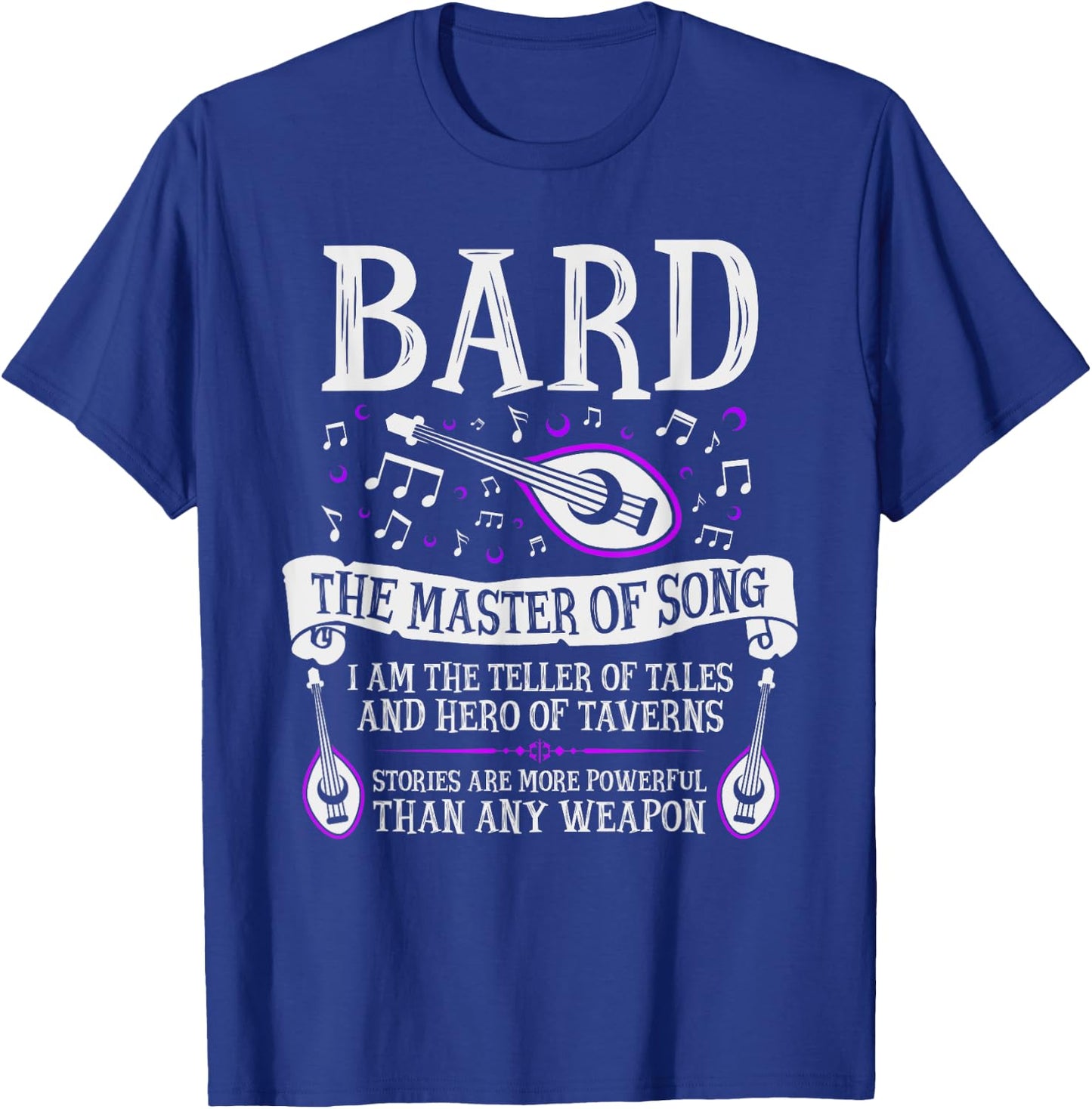 The Bard - Fantasy, RPG, Tabletop RPG, TTRPG, D20 T-Shirt - T-Shirt | Royal