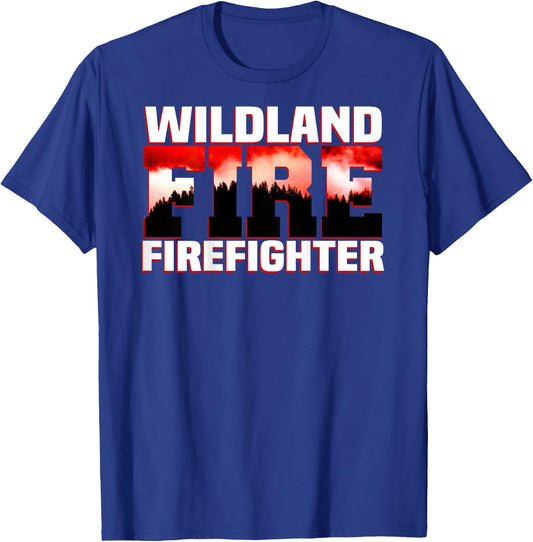 Wildland Fire Rescue Department Firefighters Firemen Uniform T-Shirt - T-Shirt | Royal