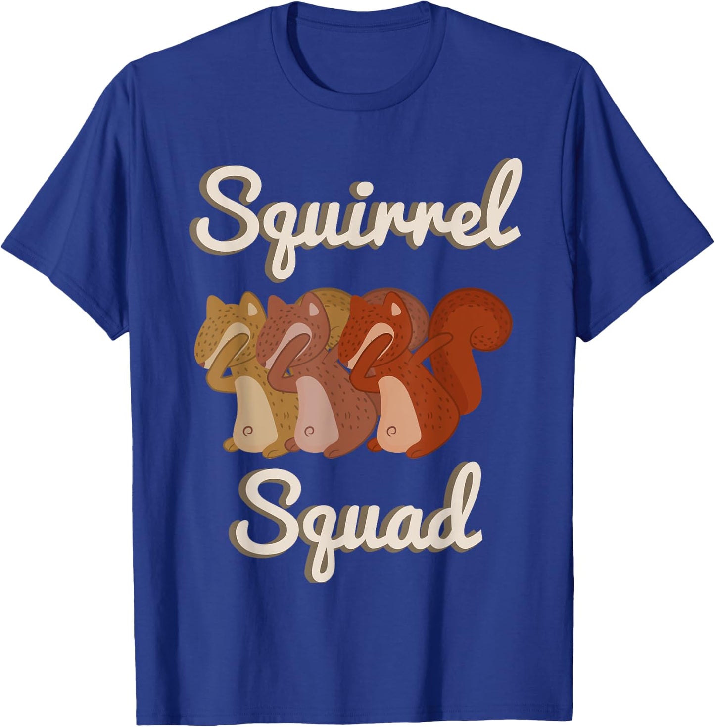 Your Squirrel Shirt Squirrel Squad -Adults Black Short Sleeve T-Shirt - T-Shirt | Royal