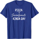 Funny Chill Day Pizza and Sweatpants Kinda Day T-Shirt - T-Shirt | Royal