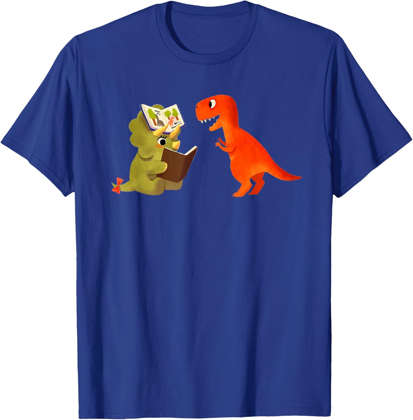 Cute Dinosaurs Book T-Shirt - T-Shirt | Royal