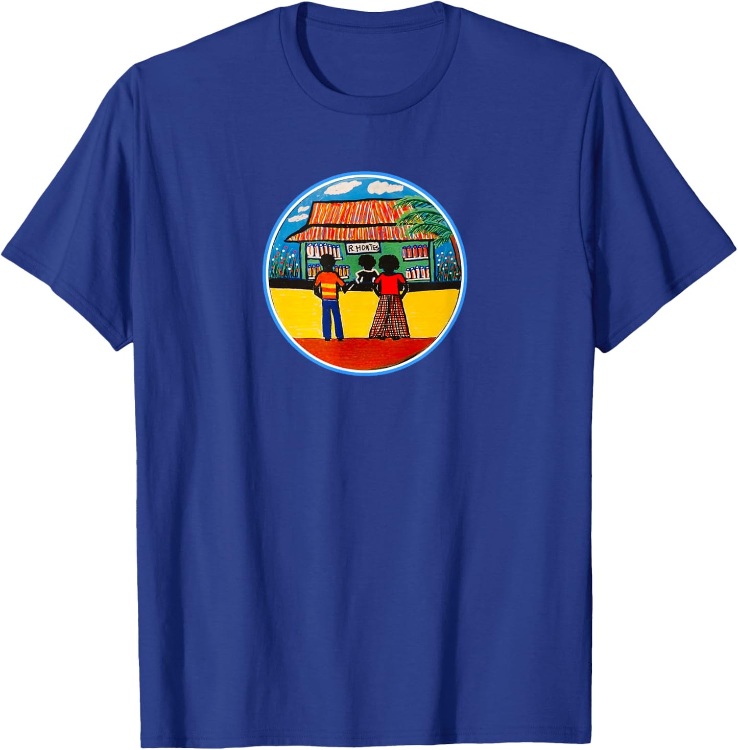 Pyram's Heart Rustic Design- Caribbean Essentials T-Shirt - T-Shirt | Royal