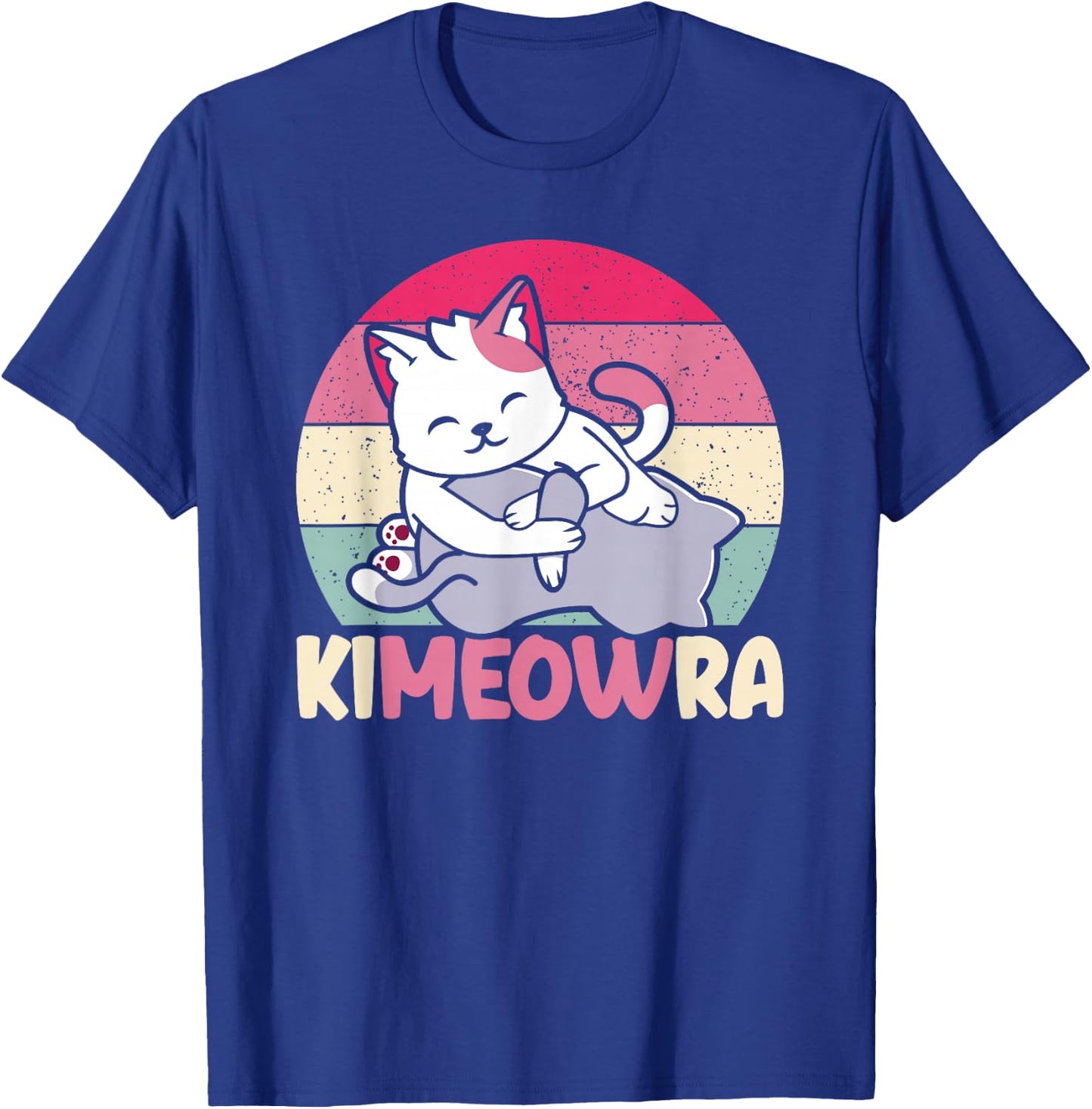 Cute Kimeowra | Funny Brazilian Jiu Jitsu BJJ Cat MMA T-Shirt - T-Shirt | Royal