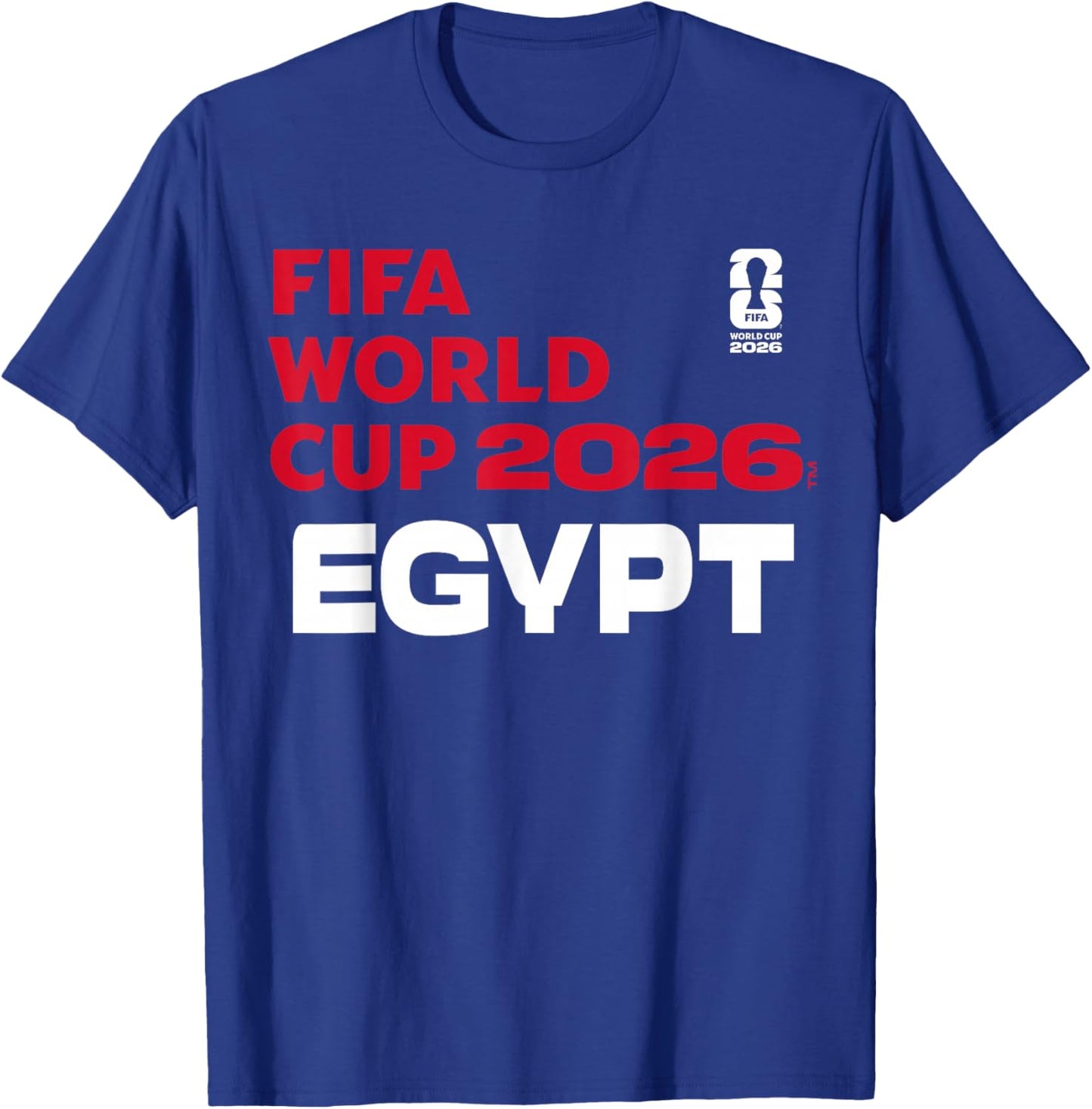 FIFA World CUP26 Egypt Block Letters T-Shirt - T-Shirt | Royal