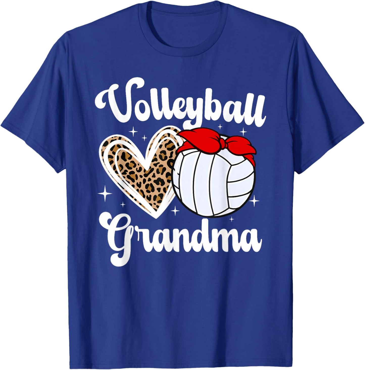 Volleyball Grandma Bow Grandma Of A Volleyball Player T-Shirt - T-Shirt | Royal