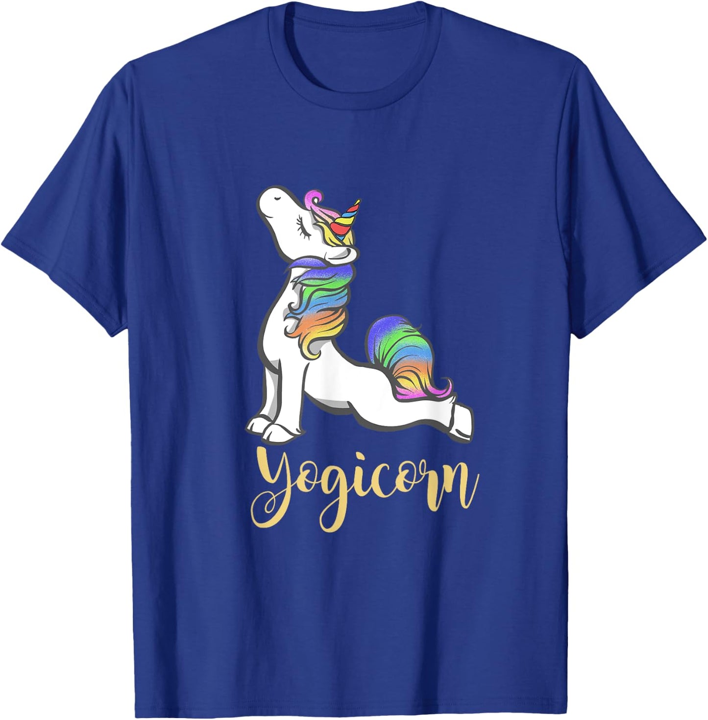 Women Yogicorn Unicorn Yoga T-Shirt - T-Shirt | Royal