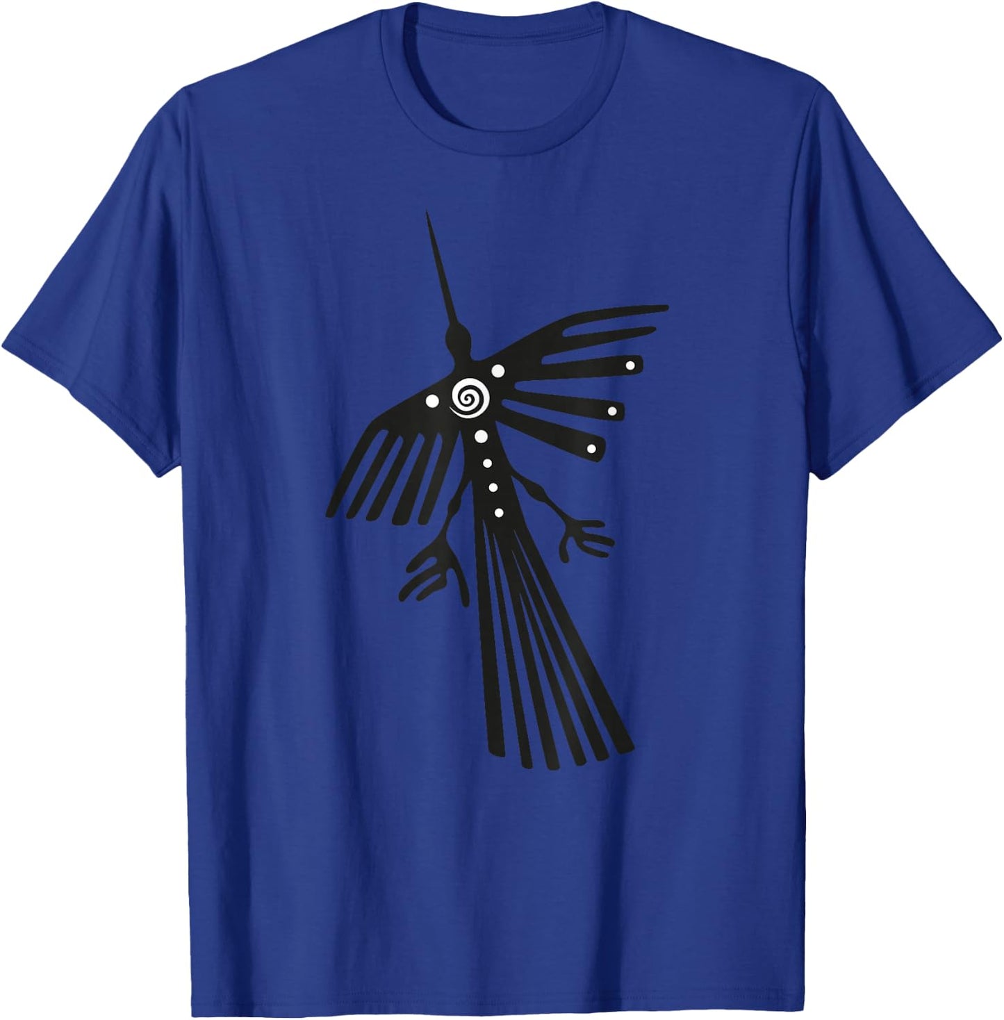 Peru. Nazca lines . Hummingbird, condor silhouette. T-Shirt - T-Shirt | Royal